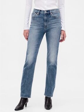 GAP NWT Classic High-Rise Straight Leg Jeans - Light Blue size 27/4L #classic